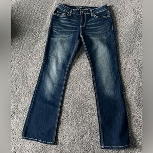 Rockin Denim Women's Dark Wash Jeans - Blue